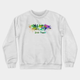 Sau Paulo skyline in watercolor Crewneck Sweatshirt